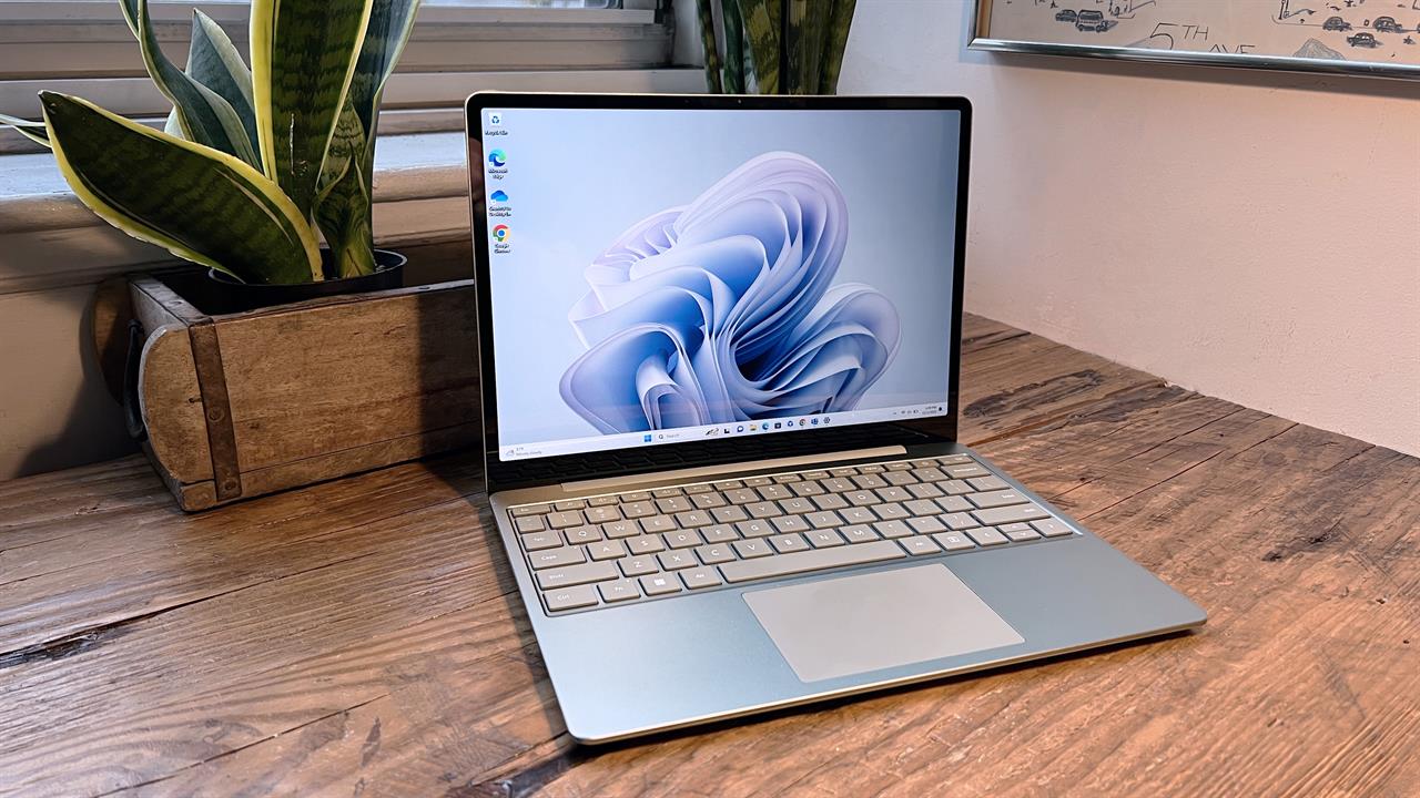 A Microsoft Surface laptop. 